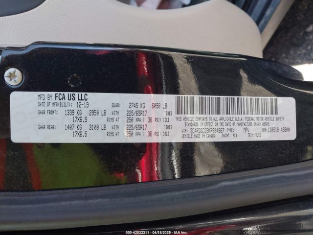 2C4RDGCG9KR804867 Dodge Grand Caravan Sxt