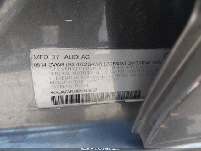 WAUAFAFL0EN045957 Audi A4 2.0t Premium