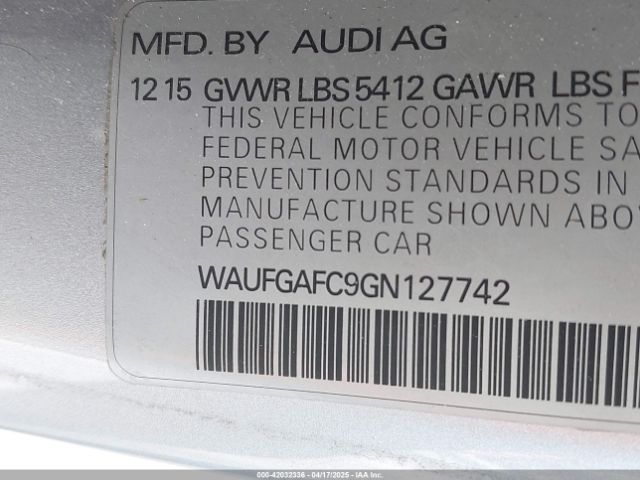 2016 AUDI A6 WAUFGAFC9GN127742 Photo 8