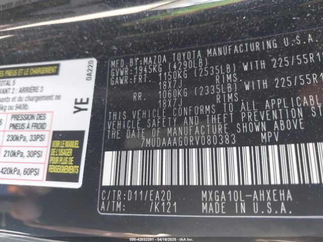7MUDAAAG0RV080383 Toyota Corolla Cross Xle