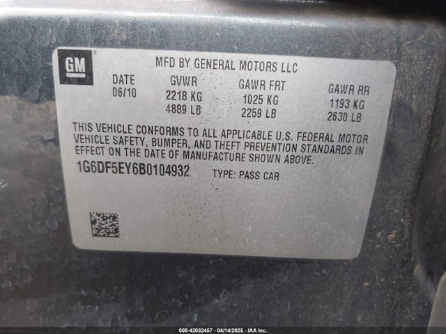 2011 CADILLAC CTS 1G6DF5EY6B0104932 Photo 8