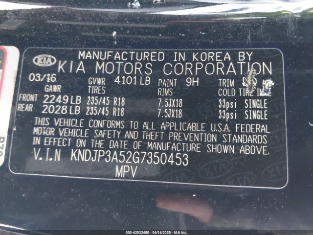 KNDJP3A52G7350453 KIA SOUL +