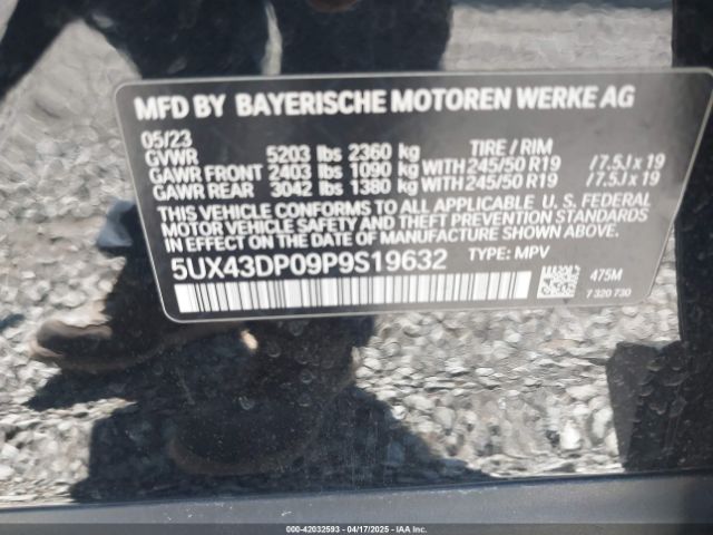 2023 BMW X3 5UX43DP09P9S19632 Photo 8