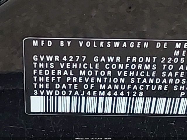 3VWD07AJ4EM444128 Volkswagen Jetta 1.8t Se