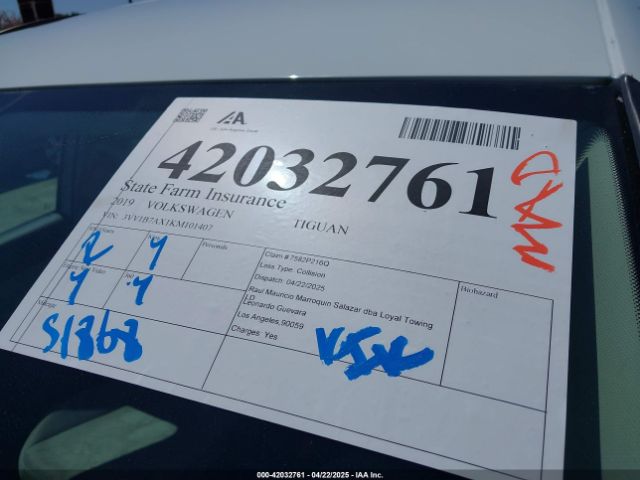 3VV1B7AX1KM101407 Volkswagen TIGUAN S