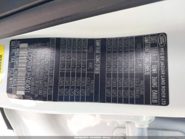 SALCP2RX1JH740401 Land Rover Discovery Sport Se