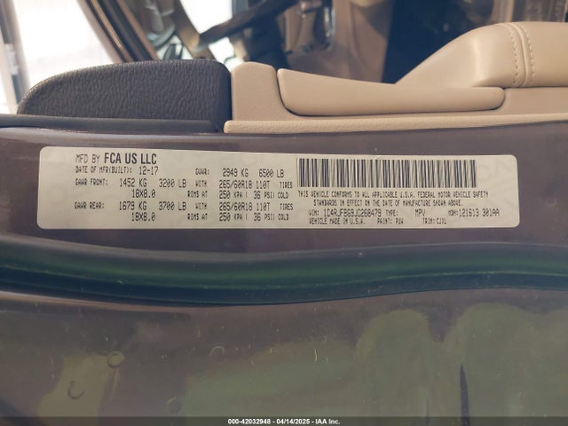 1C4RJFBG9JC268479 Jeep Grand Cherokee Limited