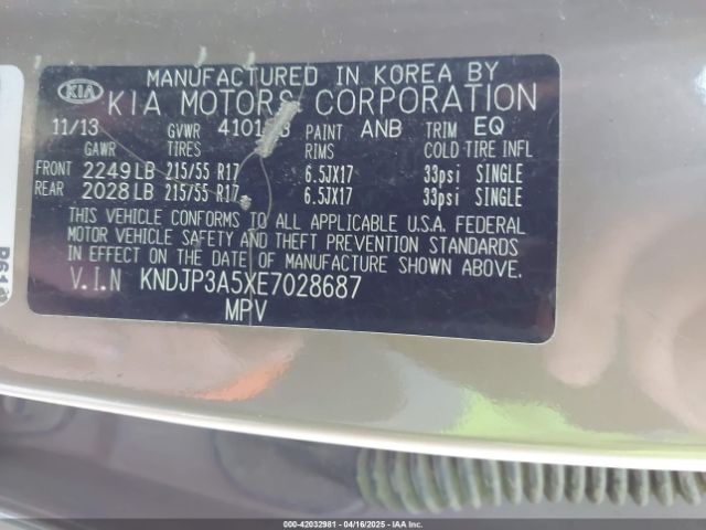 KNDJP3A5XE7028687 KIA SOUL +