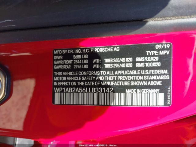 2020 PORSCHE MACAN WP1AB2A56LLB33142 Photo 8