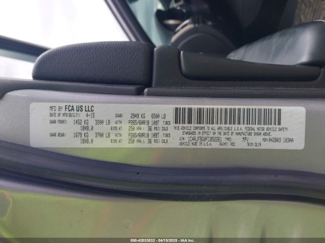 1C4RJFBG0FC852261 Jeep Grand Cherokee Limited