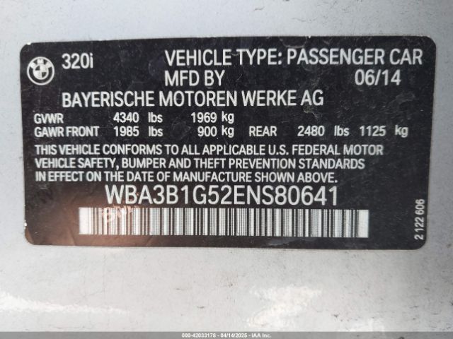 WBA3B1G52ENS80641 BMW 320i