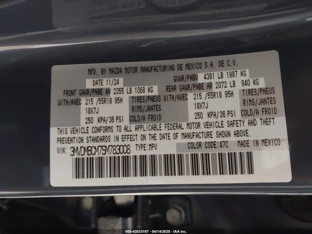 Mazda Cx-30 2.5 S Carbon Edition 2025 3MVDMBCM7SM783008 Image 9