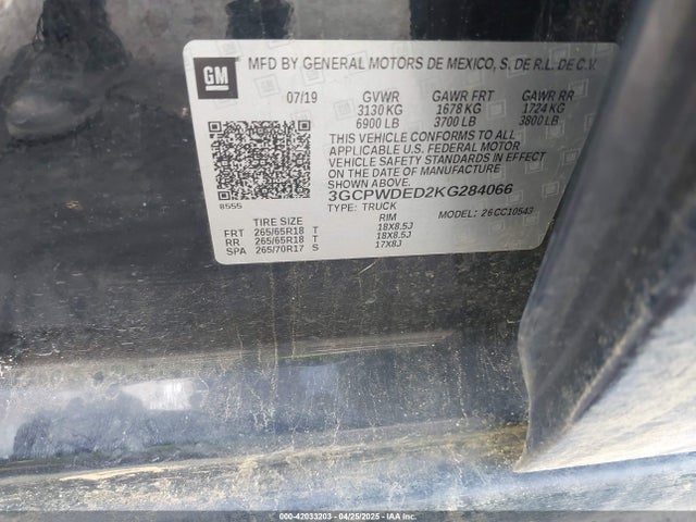 3GCPWDED2KG284066 Chevrolet l84 - di, dfm, alum, gen 5, var 2