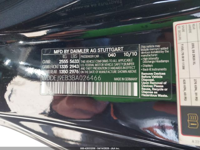 2011 MERCEDES-BENZ CL 550 WDDEJ9EB3BA026466 Photo 8