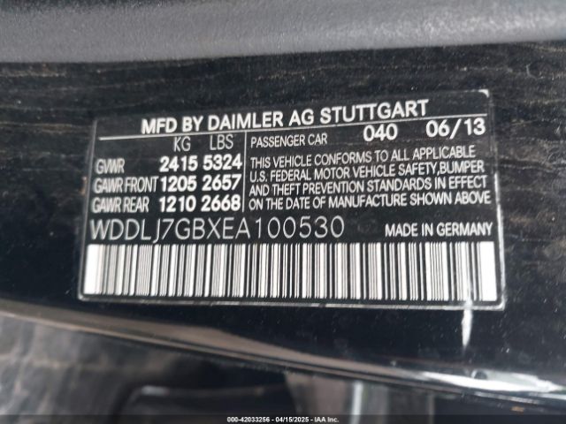 WDDLJ7GBXEA100530 Mercedes-Benz Cls 63 Amg S 4matic