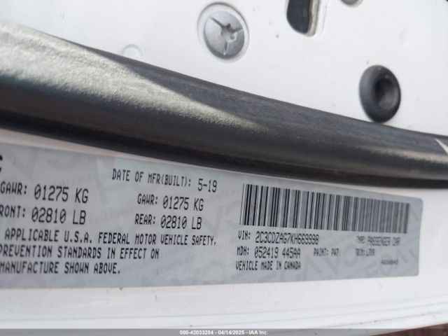 2C3CDZAG7KH669998 Dodge Challenger Sxt