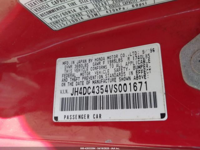 1997 ACURA INTEGRA JH4DC4354VS001671 Photo 8