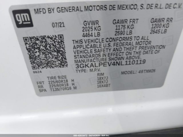 3GKALPEV4NL110119 GMC Terrain Fwd Slt
