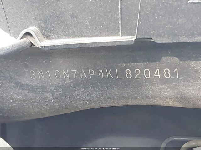 3N1CN7AP4KL820481 Nissan Versa 1.6 Sv