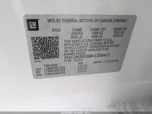 Chevrolet l96 - e85 max, iron 2019 2GC2KREG6K1108417 Image 9