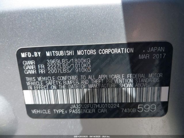2017 MITSUBISHI LANCER JA32U2FU7HU010224 Photo 8