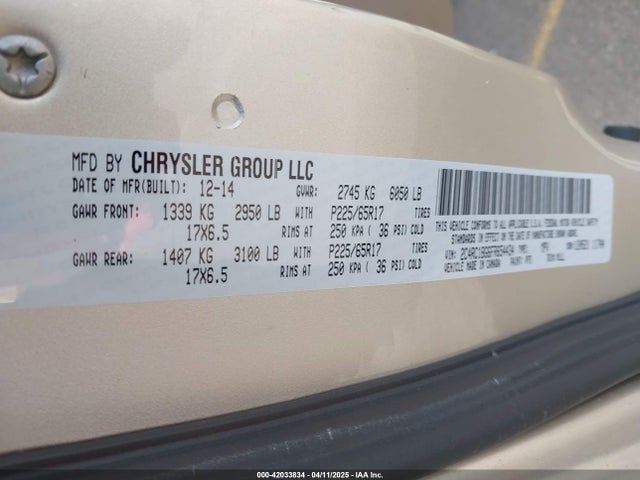 2C4RC1BG6FR654434 Chrysler Town & Country Touring