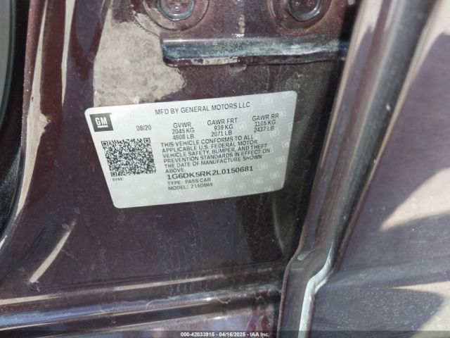 1G6DK5RK2L0150681 Cadillac Ct4 Luxury