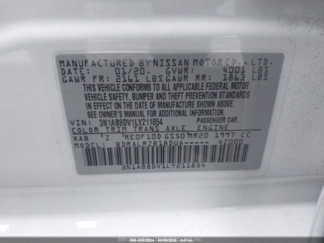 2020 NISSAN SENTRA 3N1AB8DV1LY211854 Photo 8