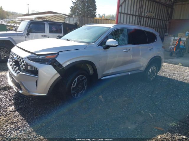 KM8S2DA19NU042485 Hyundai Santa Fe Hybrid Blue