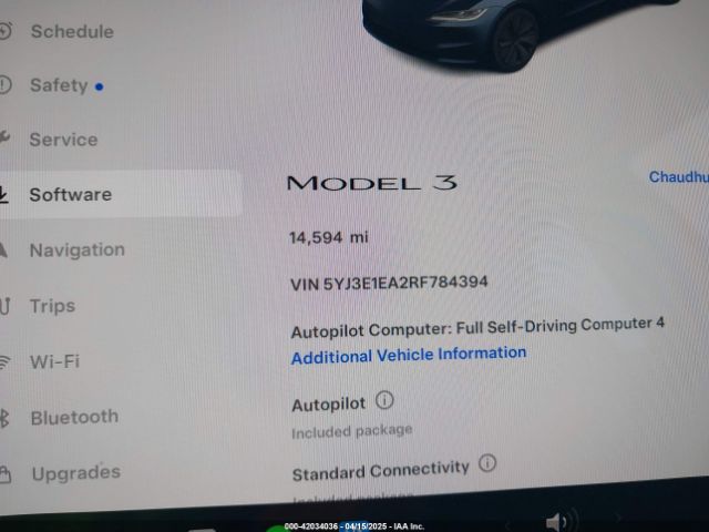 2024 TESLA MODEL 3 5YJ3E1EA2RF784394 Photo 6