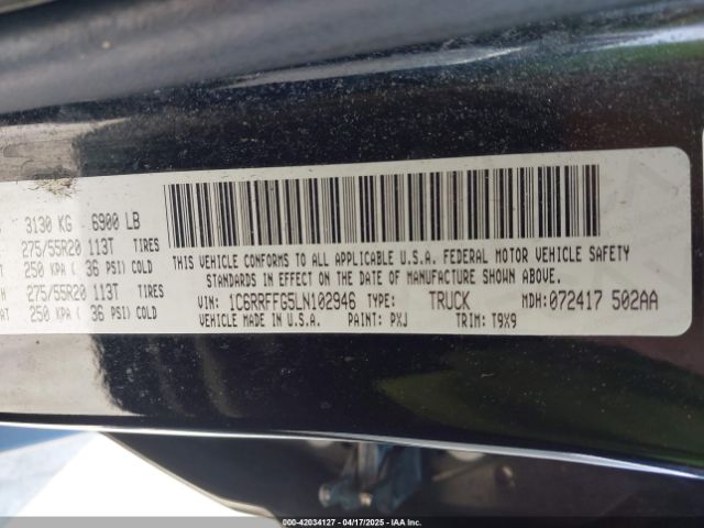 1C6RRFFG5LN102946 RAM 1500 Big Horn  4x4 5'7 Box