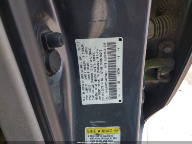 2010 ACURA TL 19UUA8F53AA026461 Photo 8