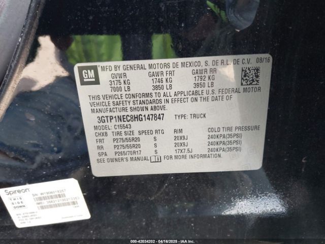 3GTP1NEC8HG147847 GMC Sierra 1500 Slt