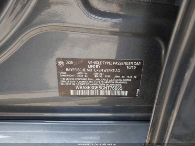 WBA8E3G56GNT76865 BMW 328i Xdrive