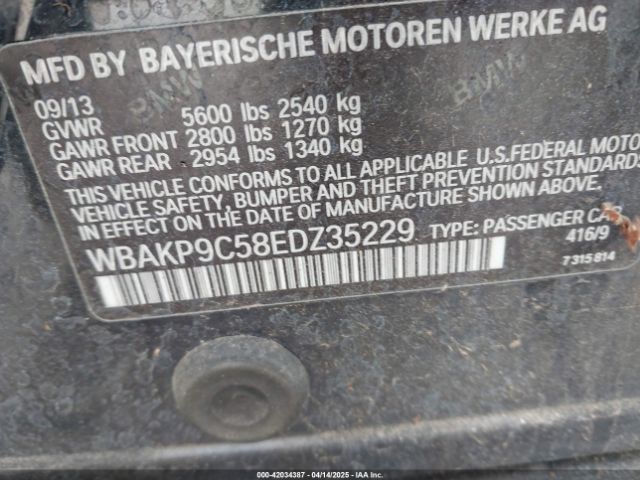2014 BMW 550I WBAKP9C58EDZ35229 Photo 8