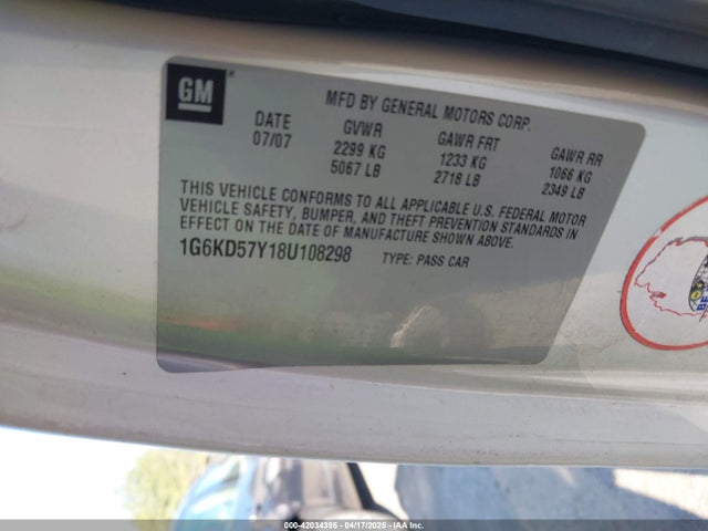 2008 CADILLAC DTS 1G6KD57Y18U108298 Photo 8