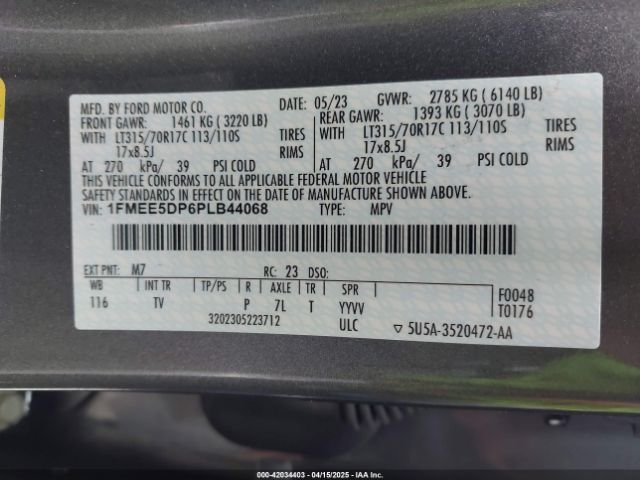 2023 FORD BRONCO 1FMEE5DP6PLB44068 Photo 8