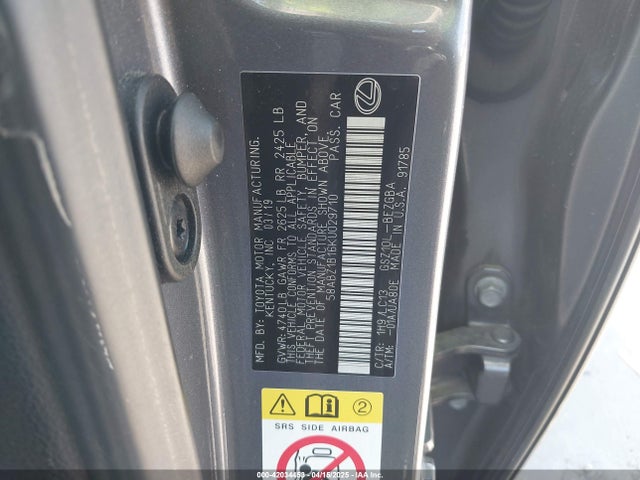 58ABZ1B16KU029710 Lexus 2gr-fks