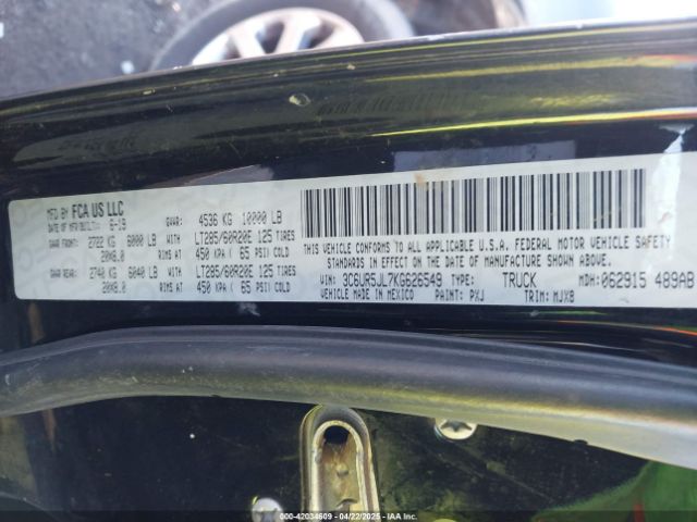 3C6UR5JL7KG626549 RAM 2500 Big Horn