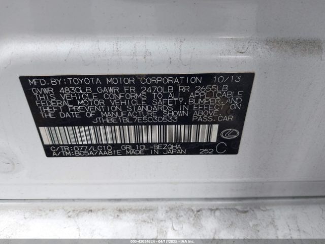 JTHBE1BL7E5030533 Lexus GS 350