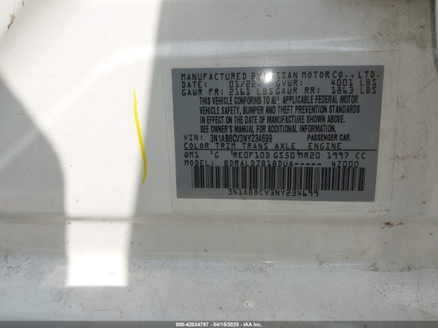 3N1AB8CV3NY234699 Nissan Sentra Sv Xtronic Cvt