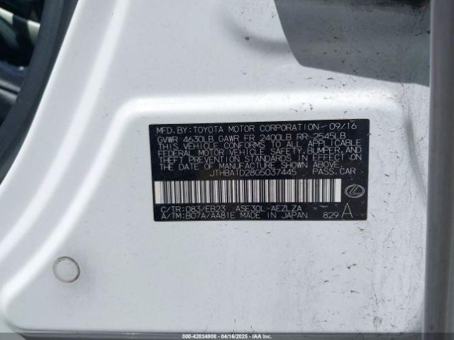 JTHBA1D28G5037445 Lexus IS 200T