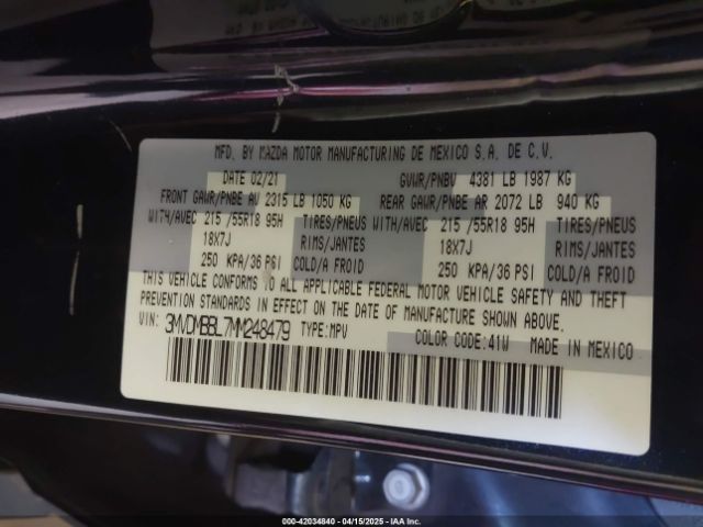 2021 MAZDA CX-30 3MVDMBBL7MM248479 Photo 8