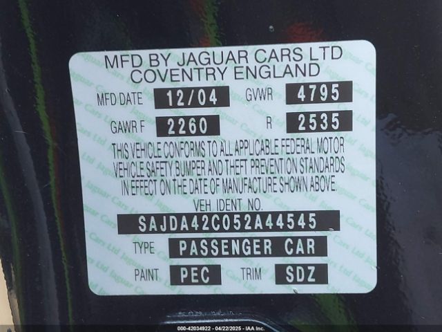 2005 JAGUAR XK8 SAJDA42C052A44545 Photo 8