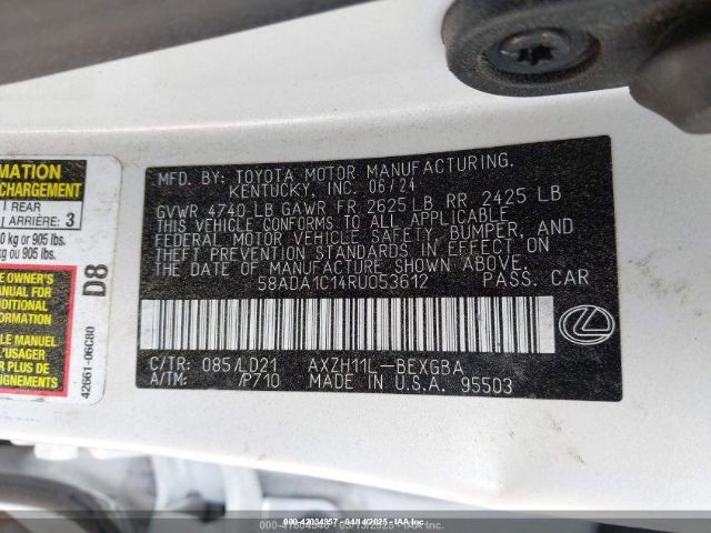 58ADA1C14RU053612 Lexus ES 300H