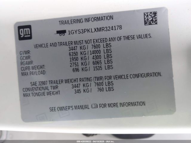 2021 CADILLAC ESCALADE ESV 1GYS3PKLXMR324178 Photo 8