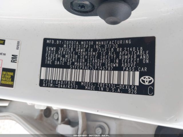 5YFEPRAE7LP145787 Toyota COROLLA LE