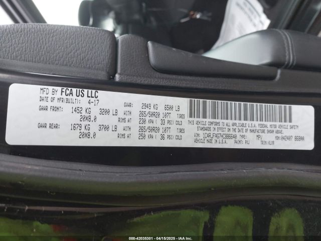 1C4RJFAG7HC886640 Jeep Grand Cherokee Altitude 4x4