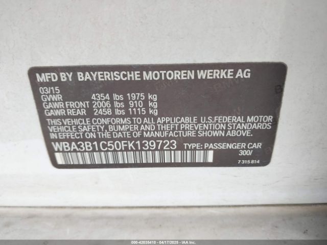 WBA3B1C50FK139723 BMW 320i