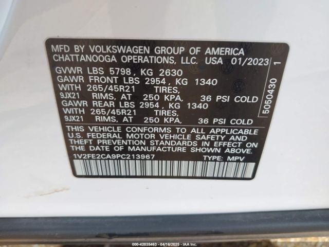 2023 VOLKSWAGEN ATLAS CROSS SPORT 1V2FE2CA9PC213967 Photo 8